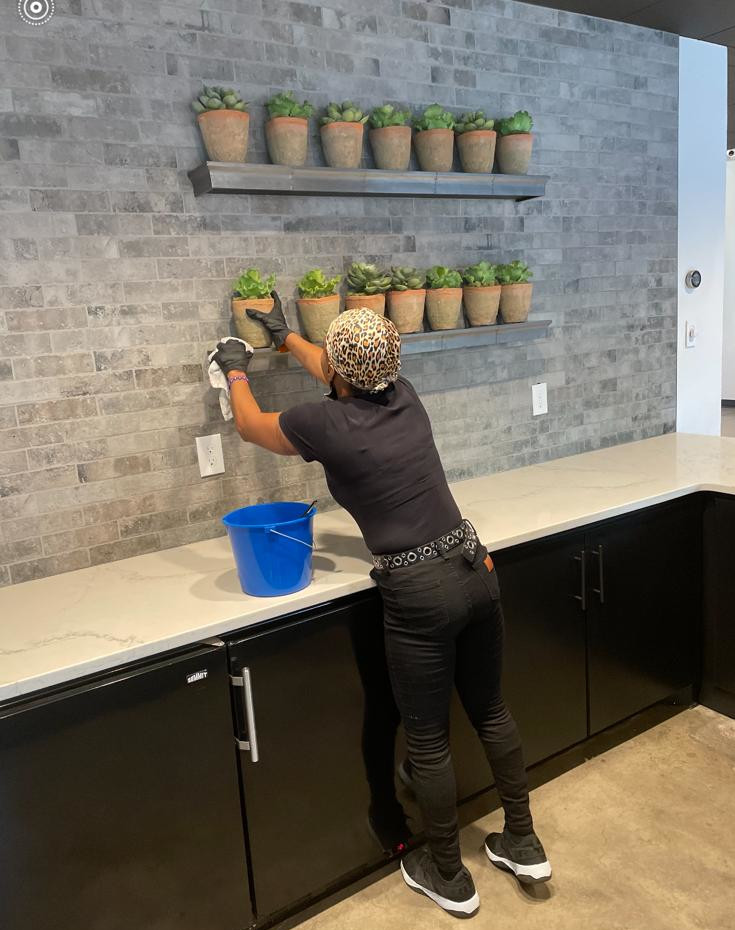 Limpieza de paredes y trabajo detallado